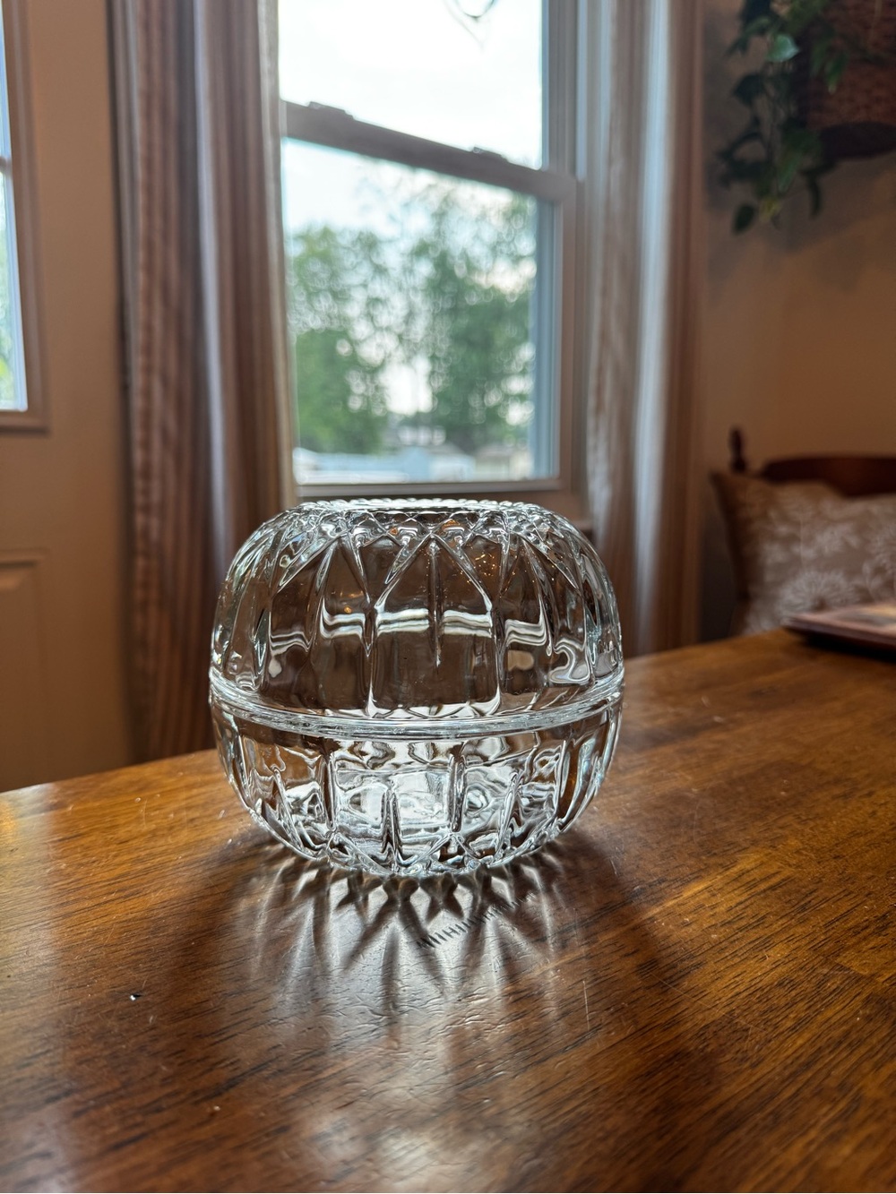 Vintage Homco Clear Glass Globe Fairy Lamp Candle Holder 2 Piece Set MCM Retro